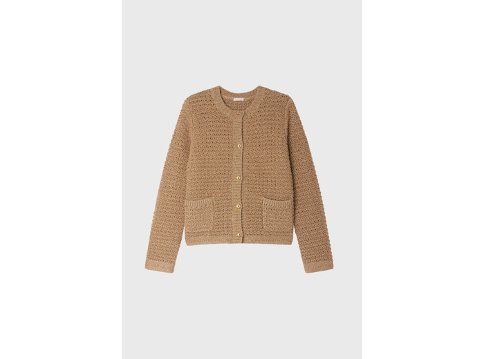 Gilet en maille dorée - JOEY