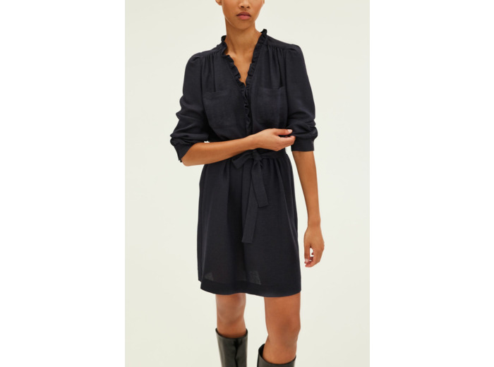 Robe courte à lurex et volants - SONIA