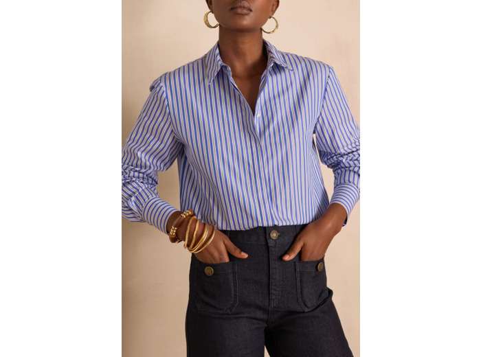 Chemise ESMERALDA 100% coton à rayures