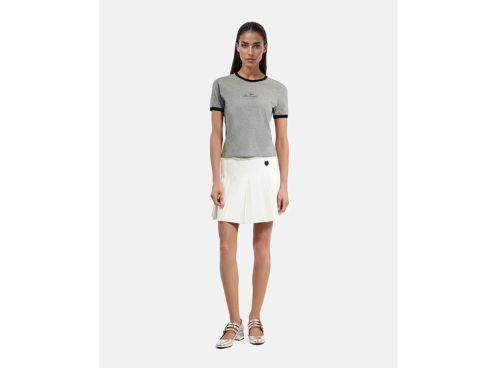 T-shirt manches courtes avec print grey melange