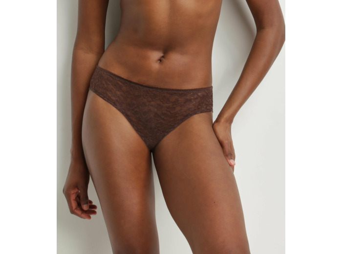 Culotte midi en dentelle léopard Chocolat Dim Generous Édition Limitée