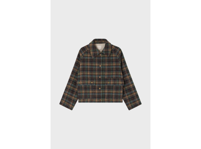 Blouson à carreaux en laine - MARELLE