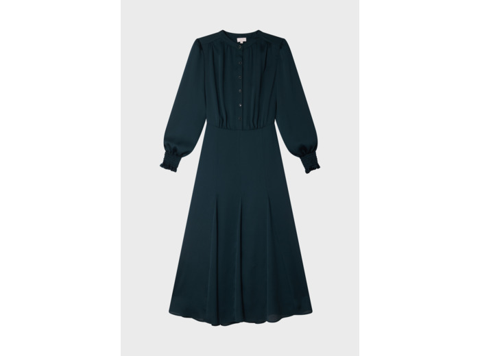 Robe midi satinée unie - SAFA