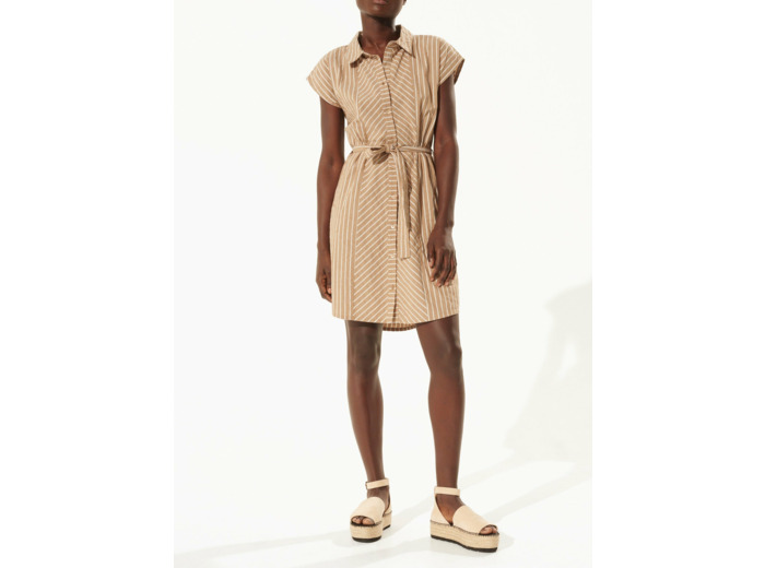 Robe rayure marron glace