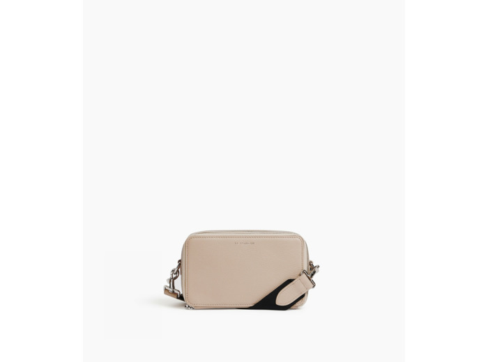 Petite sacoche 2 compartiments Emile en cuir grainé