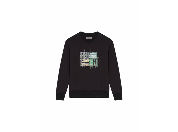 Sweat noir multicolore