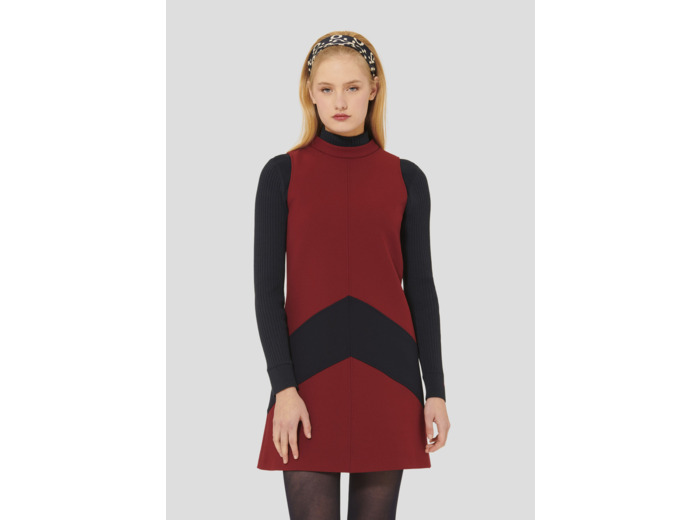 Robe Respect Bordeaux en Polyester
