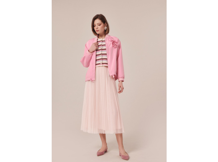 Jupe Juillet Rose Pale en Polyester