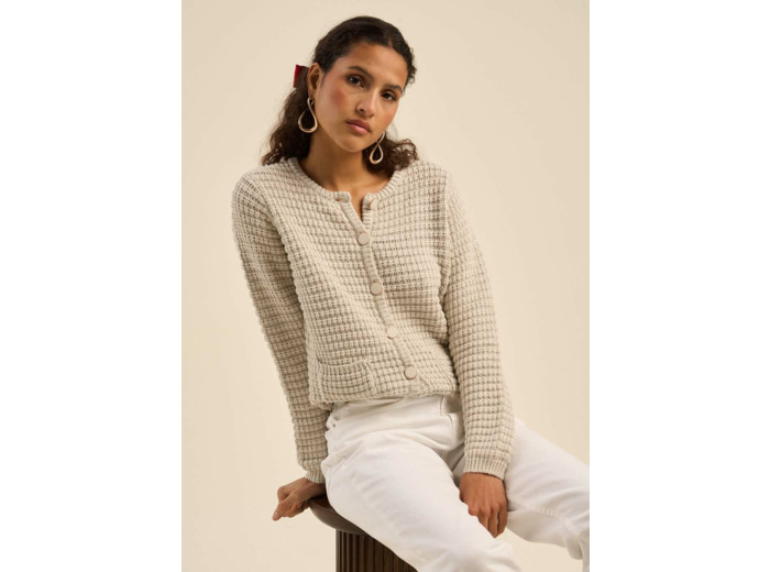 Gilet détails boutons bijoux