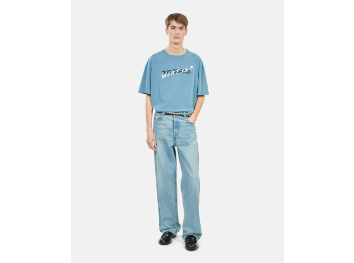 T-Shirt What Is Handwritten Bleu Clair stone blue
