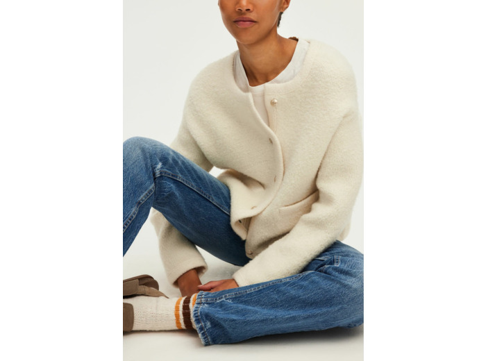 Gilet écru à boutons dorés - JOURDIE