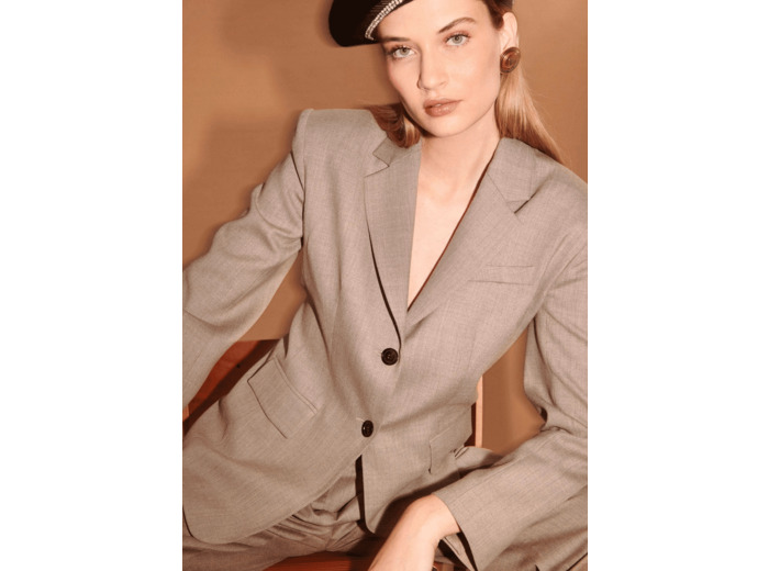 Veste Vasilie Brume en Laine