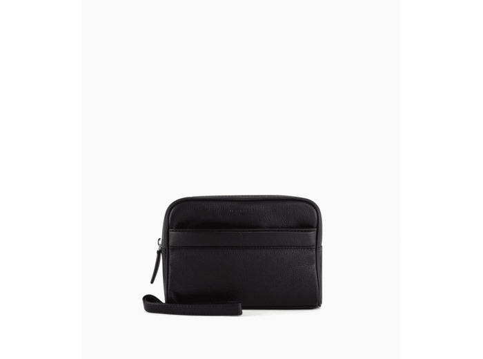 Pochette avec dragonne Charles en cuir grainé