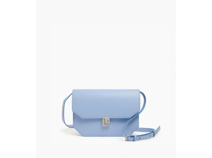 Sac bandoulière moyen modèle Rose en cuir lisse