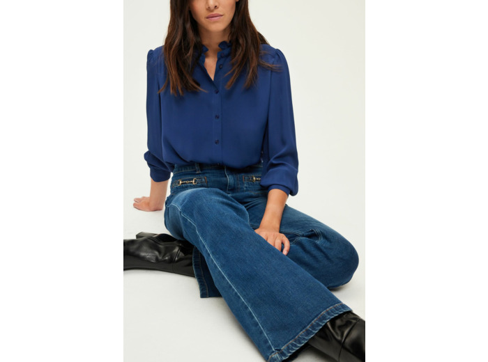 Chemise fluide à col montant - BRUNHILDE