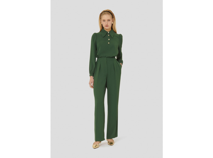 Pantalon Parigi Vert en Polyester