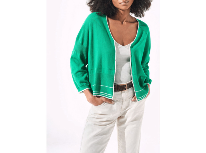 Cardigan chlorophylle