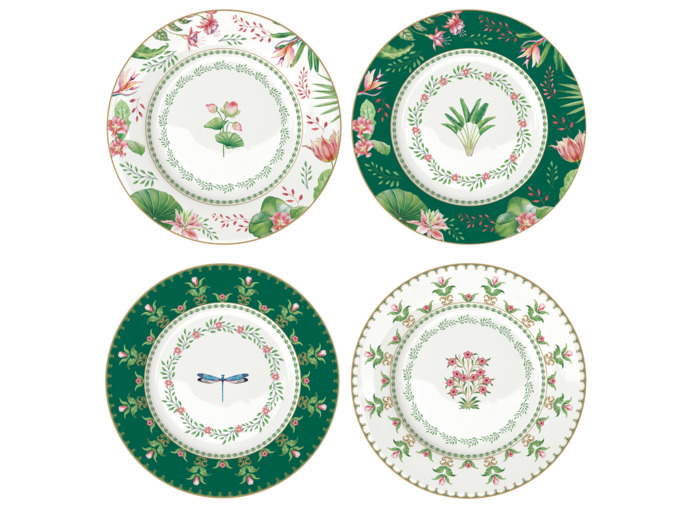 BOTANIC CHIC Cof 4 ass dessert 19cm
