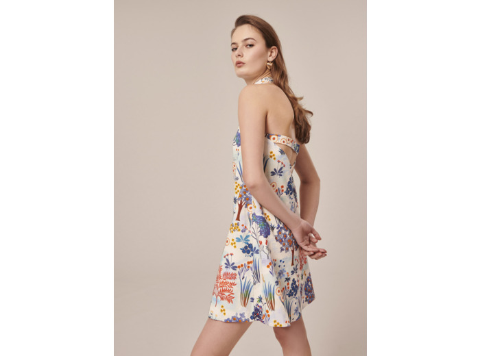 Robe Rebeka Bleu en Coton