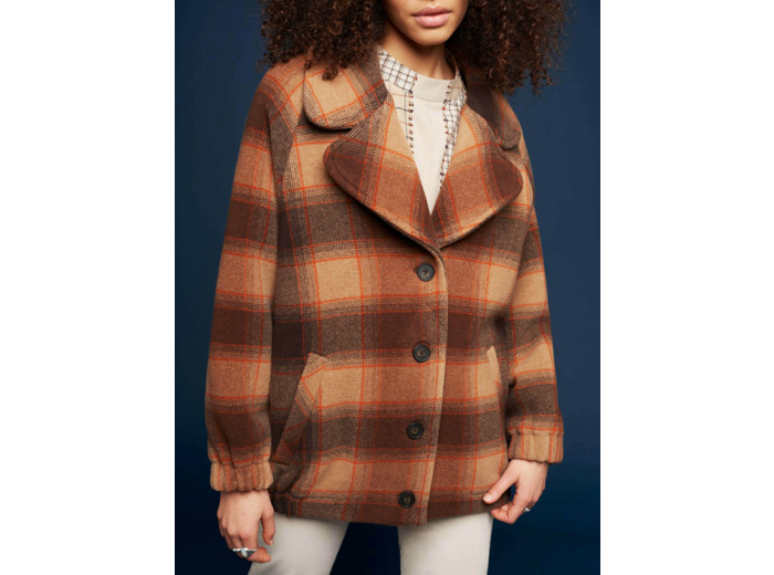 Manteau carreaux d automne