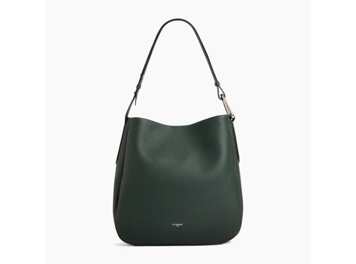 Grand sac hobo Madeleine en cuir grainé
