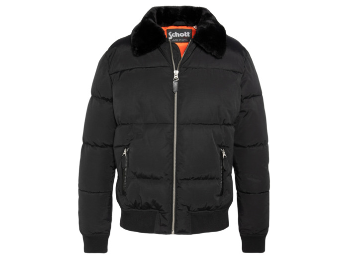 Doudoune col en fausse fourrure amovible