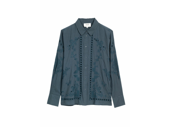 Chemise brodée à manches longues