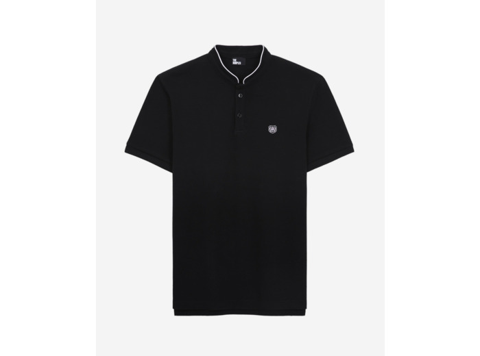 Polo Noir En Coton black / pink