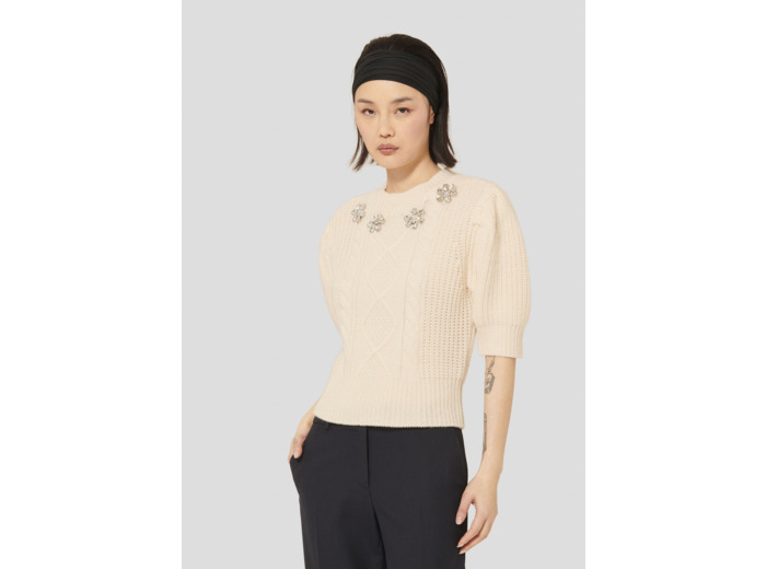 Pull Psyche Ecru en Laine Merinos