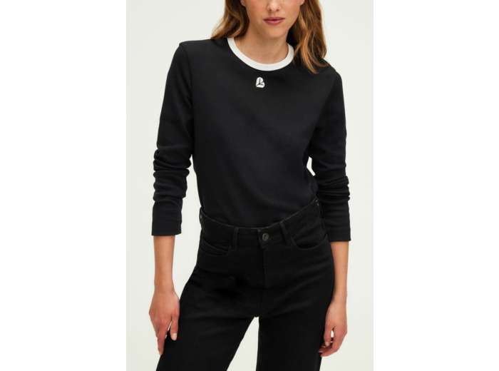 T-shirt manches longues à logo - ANNECLAIRE