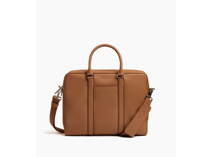 Porte documents 15" Charles en cuir grainé moyen modèle