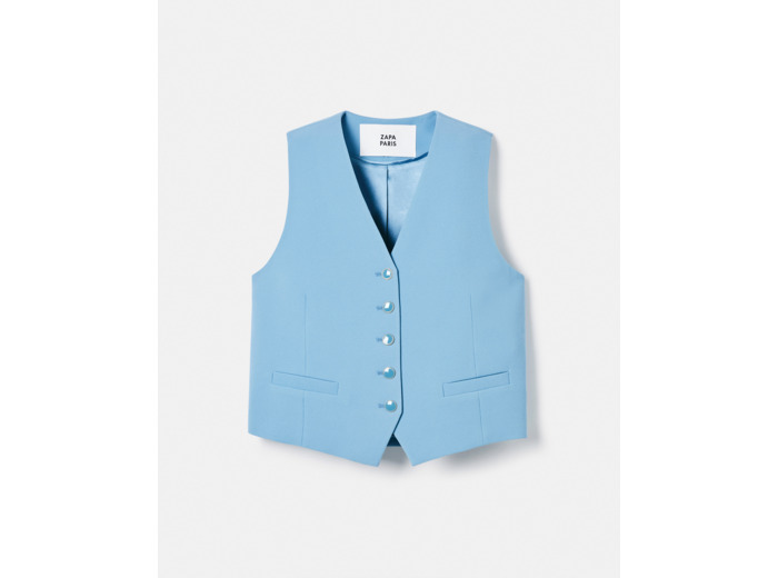 Gilet sans manches bleu
