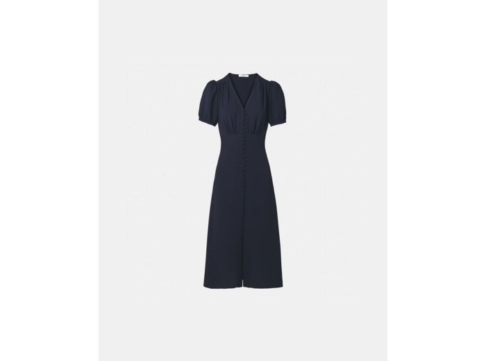 Robe midi en crêpe nocturne