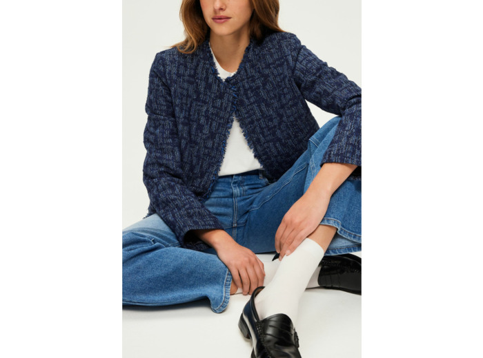 Veste en tweed effet denim - MAUGEEN