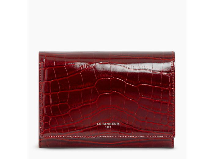 Portefeuille Emilie en cuir effet croco