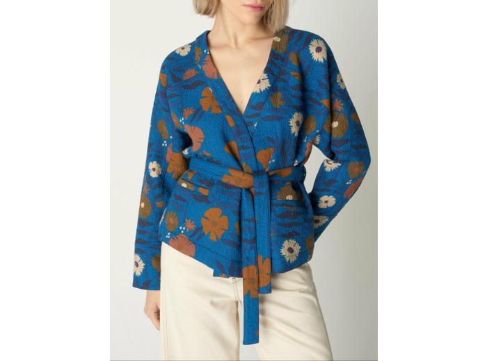 Veste fleur jeans