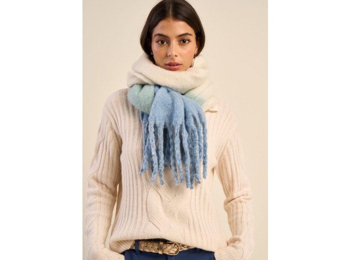 Écharpe à franges deep dye