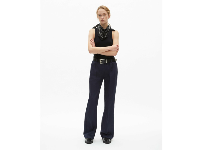 Pantalon flare navy