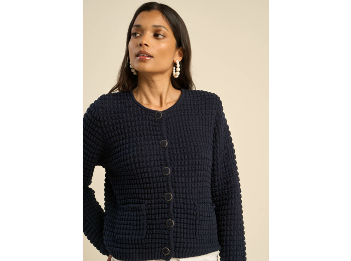 Gilet détails boutons bijoux