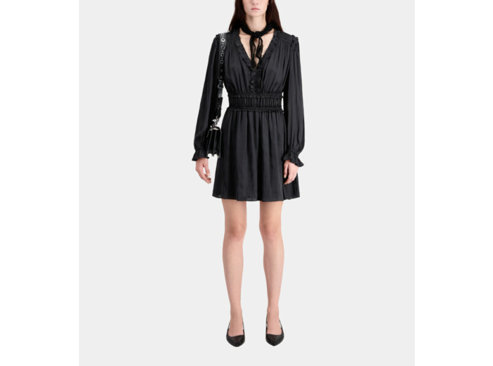 Robe Courte Plissee black