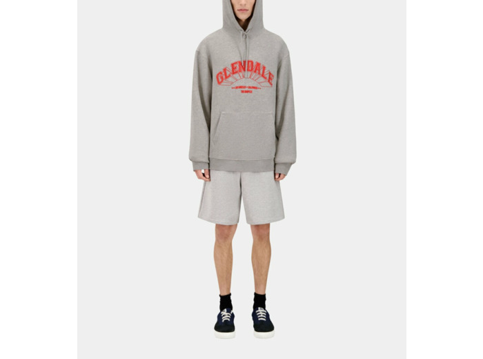 Sweatshirt À Capuche Gris Avec Sérigraphie Glendale ardoise