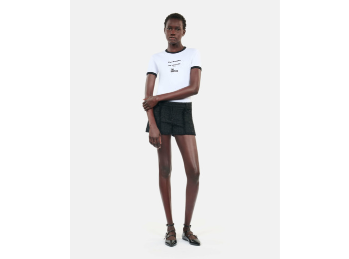 Short Noir En Tweed black