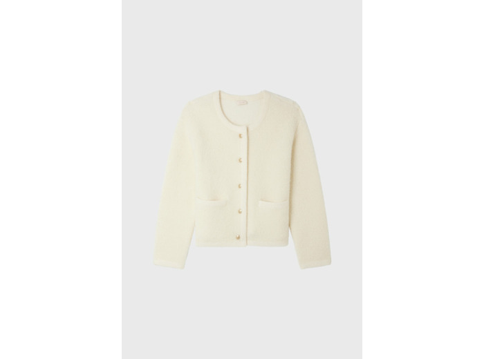 Gilet écru à boutons dorés - JOURDIE