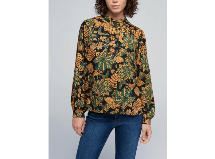 Blouse fleurs miel