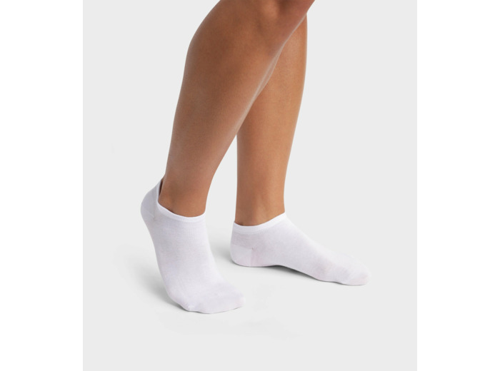 Lot de 2 paires de socquettes homme en coton bio Blanc Dim Good