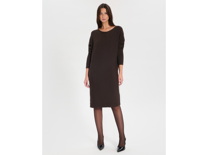 Robe Maille Rendy Chocolat en Polyamide
