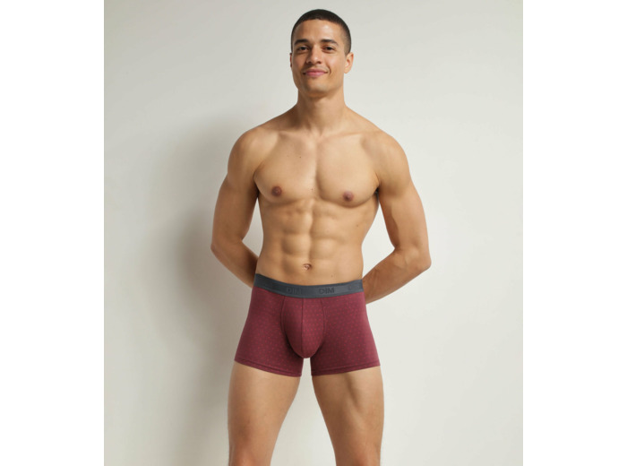 Boxer homme en coton stretch Rubis à pois Dim Fancy
