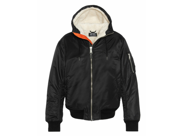 Bomber à capuche doublé sherpa SCHOTT B19RS