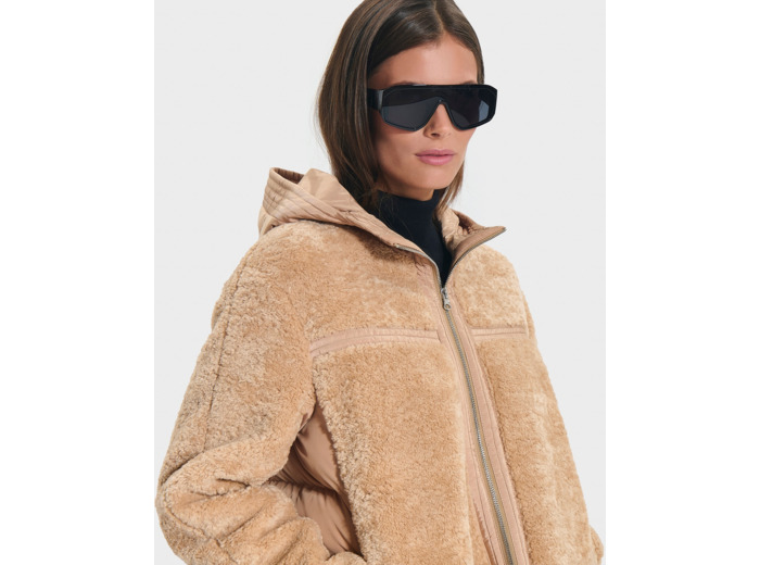 Manteau Maud Camel en Polyester