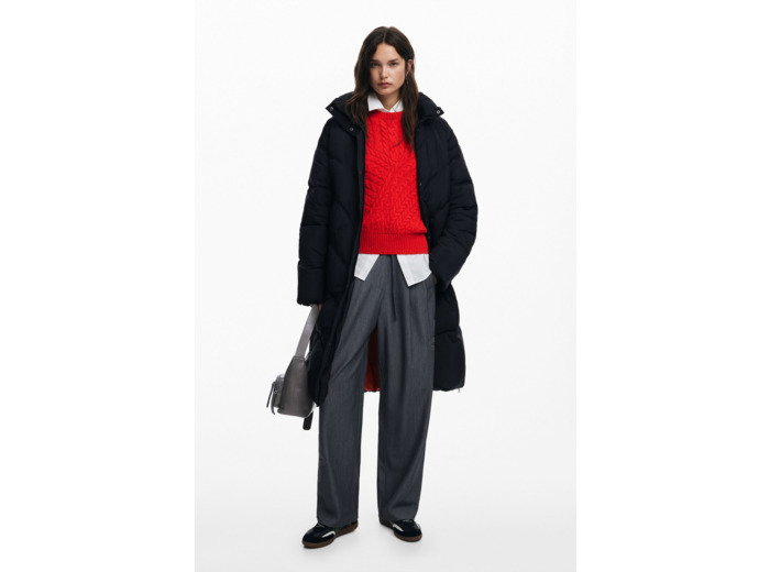 Padded Long Overcoat